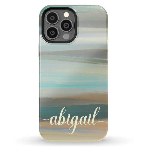 Acrylic Brushstrokes Custom Name iPhone Case
